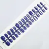 Uñas Postizas Combinadas Ojo de Gato Color Sólido Usables, Uñas de Manicura Color Sólido Blanqueadoras y de Alta Gama, Almendras Largas Removibles (30 piezas)