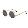 Nuevas Gafas de Sol Europeas y Americanas Más Vendidas, Gafas de Sol Metálicas con Resorte de Moda, Gafas de Sol Punk con Montura Redonda para Hombres y Mujeres, Modernas