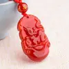 Ágata Roja 12 Colgantes del Zodiaco Rata, Buey, Tigre, Conejo, Dragón, Serpiente, Caballo, Cabra, Mono, Gallo, Perro, Cerdo, Llavero de Bodhi, Colgante del Año Zodiacal