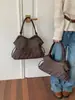 2026 Nuevo Estilo Coreano Bloque de Color Cuadros Bolso de Axila para Mujer Bolso de Hombro Único de Terciopelo Patchwork Gran Capacidad para Viajes Diarios Bolso Tote