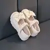 Sapatos de Couro da Moda para Meninas 2026 Primavera e Outono Novos Mocassins de Performance Infantil Sapatilhas Macias com Laço de Princesa para Meninas
