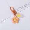 Chaveiro de resina dopamina girassol bola fosca com fivela de liga para decoração de bolsa e capa de celular pingente chaveiro
