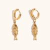 Tendencia de Moda Transfronteriza Europea y Americana Retro Temperamento Joyería Acero Inoxidable Chapado en Oro de 18K Verano Serie Océano Hebilla para la Oreja para Mujer