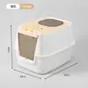 Caixa de areia para gatos grande totalmente fechada, caixa de areia pop-up extra grande anti-odor e anti-respingos, vaso sanitário para gatos, atacado transfronteiriço