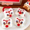 Muñeco de Peluche Danza del León de Año Nuevo Accesorios para el Cabello Moda Nacional Muñeco Decorativo Broche Corazón de Niña Pasador para Cola de Caballo