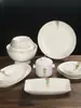 Vajilla de Cerámica Holiday Romano Esmalte Antibacteriano Nórdico Bol de Arroz Alto Plato Plato Cuadrado