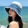 Nuevo Sombrero de Pescador Casual para Exteriores para Mujeres, Versátil, Portátil, Plegable, Sombrero de Sol de Moda, que Adelgaza el Rostro, Sombrero de Cubo con Protección Solar para Hombres