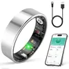 Anel inteligente transfronteiriço anel frequência cardíaca oxigênio no sangue monitoramento de saúde contagem de passos exercício sono bluetooth IP68 à prova d'água