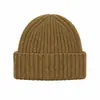 Gorro de Punto Liso con Rayas Verticales para Niños, Gorro de Lana con Puño para Bebé de Otoño e Invierno, Sencillo y Cálido para Niños y Niñas