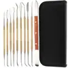 Acero Inoxidable Resina Relleno Tallado Juego de 10 Cucharas de Cera Rellenadoras para Técnicos Dentales Cuchillo de Tallado de Moldes de Cera Tallado Dental