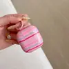 Capa Protetora Colorida Listrada para Fone de Ouvido, Capa Protetora para Airpods 4, Terceira Geração, Segunda Geração Pro2, Capa Macia Totalmente Inclusiva, Transfronteiriça
