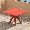 Mesa y Silla de Plástico para Patio Exterior Combinación Mesa para Puesto de Comida Mercado Nocturno Silla con Respaldo Barbacoa Impermeable Protector Solar Playa Exportación