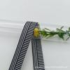 Fita de cor preta e branca padrão horizontal cor tira lateral alça bolsa alça alça borda embrulhando acessórios de vestuário diy