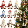 Ornamentos de Acrílico para Pendurar Boneco de Neve de Natal Mais Vendidos Transfronteiriços Decoração de Árvore de Natal Pingentes Festa de Feriado Pingentes de Acrílico