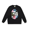 Comercio exterior transfronterizo marca de tendencia estilo japonés BAPE cabeza de tiburón estampado de letras unisex sudadera con cuello redondo colección