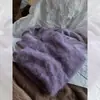 Outono/Inverno 2025 Novo Estilo Roupa Atmosférica Estilo Coreano Ameixa Jan/Mulheres Suéter Pulôver Roxo Solto Gola Redonda