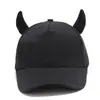 Boné de Baseball com Chifres de Diabo Logo Personalizado Bordado Impressão Boné de Baseball Placa Leve Topo Rígido Boné com Aba Venda por Atacado Personalização