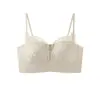 Nuevo sujetador push-up con soporte para la palma y cremallera frontal para mujer, hace que los pechos pequeños parezcan más grandes, sujetador push-up jacquard para mujer con elevación y soporte