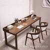 Mesa grande de madeira maciça Mesa de computador Moderno Pequeno Apartamento Mesa dupla Bancada de trabalho simples Mesa de estudo de parede doméstica