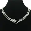 Moda mujer corto mujer liso cadena cubana collar joyería moda estilo ins tridimensional diamante cabeza de serpiente collar accesorios