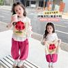 Conjunto de Outono para Meninas 2025 Nova Moda Infantil Camisa Calça de Moletom Casual para Meninas Pequenas Conjunto de Três Peças