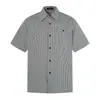 Camisa a Cuadros de Manga Corta Estilo Retro Callejero Americano para Hombres y Mujeres, Nuevo Estilo de Verano Suelta Casual Estilo Callejero Ins Camisa de Moda