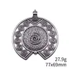 77X69Mm 27.9g Color Plata Antigua Accesorios al por Mayor Materiales de Accesorios DIY Colgante con Textura de Espiral