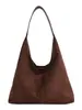 Bolsa de Gran Capacidad para Viajes Diarios Mujer 2026 Otoño Nuevo Elegante Retro Bolso de Hombro Individual Informal Bolso Tote Esmerilado para Debajo del Brazo