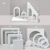 Cubos Geométricos de Espuma Branca Adereços para Tiro Fundo Guimei Papel de Fundo para Fotos Pequenos Enfeites para Fotografia