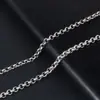 Collar de acero de titanio simple para hombre europeo y americano, cadena colgante, cadena de textura de moda, producto CE482