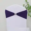 Funda para silla sin nudos, termoadhesiva, con lazo de flores y pedrería, con banda elástica y pedrería, ideal para bodas, eventos y comercio exterior.