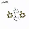YuenZ DIY acessórios de joias vintage liga pingente estrela de seis pontas pingente 17 * 13MM L320