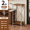 Estante para microondas de cocina, estante de almacenamiento de varias capas de pie estilo japonés, mesa multifuncional para cortar y preparación para el hogar