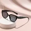Gafas de Sol Retro Europeas Americanas Protección UV Cuadradas Ojo de Gato para Mujer Gafas Adelgazantes Exportación Transfronteriza
