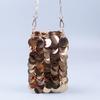 Bolso para teléfono móvil vertical con aro colgante hecho a mano con lentejuelas explosivas de PU estilo coreano 2022, bolso bandolera de hombro con lentejuelas de moda