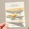 Presilha de Cabelo Desenho Animado Doce Coreano para Mulheres Pequena Fresca Simples High-End Presilha Bico de Pato Versátil Estilo Ins Presilha Lateral Acessórios de Cabelo