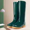 Botas de lluvia para mujer estilo coreano: Opciones de caña alta, media, corta y baja, zapatos de agua de moda para mujer, antideslizantes, botas de lluvia impermeables