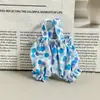 Novo estilo pingente Leader Dog, calça floral, roupas de boneca, macacão floral, calça bolha, roupas e acessórios Labubu