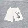 Pantalones Cortos Deportivos Casuales de Malla con Cordón y Estampado de Logo Francés Clásico Pintado a Mano Alcatraz