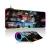 Regalo Creativo para Novio Alfombrilla de Ratón E-Sports Luminosa Colorida RGB con Luz Fresca Alfombrilla de Mesa para Juegos E-Sports