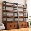 Estantería de Almacenamiento de Acero y Madera, Estantería de Almacenamiento de Múltiples Niveles, Almacenamiento Integrado de Pared para Sala de Estar, Estantería para Librería, Estantería de Exhibición para Juguetes y Snacks
