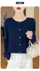 Suéter de punto trenzado para mujer, color liso, suave, para otoño e invierno, con hebilla de moda, cuello redondo transfronterizo, alto número de hilos, una pieza, alta densidad, estilo nuevo