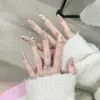 Armadura de mano sentido avanzado hecho a mano ins explosiones diamante roto mariposa uña piezas de uña al por mayor uñas portátiles
