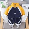 Traje de Otoño e Invierno para Niño 2025 Ropa de Invierno Nueva Ropa para Niños Estilo Invierno Sudadera Deportiva de Dos Piezas con Forro Polar para Bebé