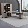 Escritorio y Silla Modernos y Simples Combinación Escritorio de Computadora para Personal Estación de Trabajo de Empleado Estación de Trabajo con Pantalla