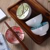 Conjunto de tigelas de cerâmica estilo japonês azul e branco porcelana tigela de arroz caixa de presente com presente manual louça de cerâmica presente de venda de atividade Tigela