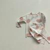 2026 Versión Coreana Primavera y Otoño Conjunto de Ropa para el Hogar Elástica de Algodón para Bebé Niña Conjunto de Dos Piezas con Corazón, Puntos y Borde Denso para Bebés y Niños Pequeños