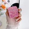 Estuche protector para Airpods Pro con diamantes y gotas de pegamento con purpurina de cristal para auriculares Bluetooth de Apple de 1.ª, 2.ª y 3.ª generación