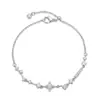Nova Pulseira Estrela de Quatro Pontas Estilosa Estilo Chinês, Luxo Leve, Nicho, High-End, Fashion, Simples, Versátil, Joia de Mão com Diamante Brilhante