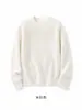 Suministro transfronterizo exclusivo de prendas de punto de lana para mujer de otoño e invierno 2026, suéter de punto liso de manga larga con cuello redondo, fábrica de ropa para mujer europea y americana